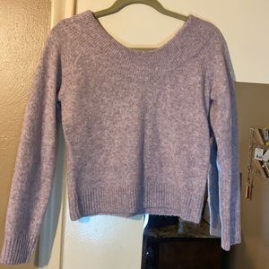 Light purple sweater shirt.